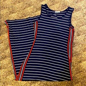 Navy Cotton maxi dress, size small